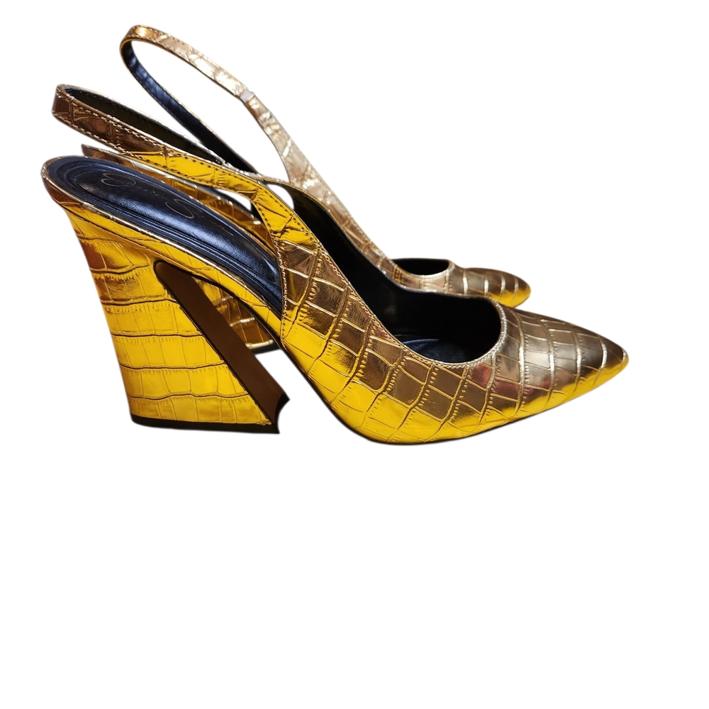 Jessica Simpson Gold Elegant Heels